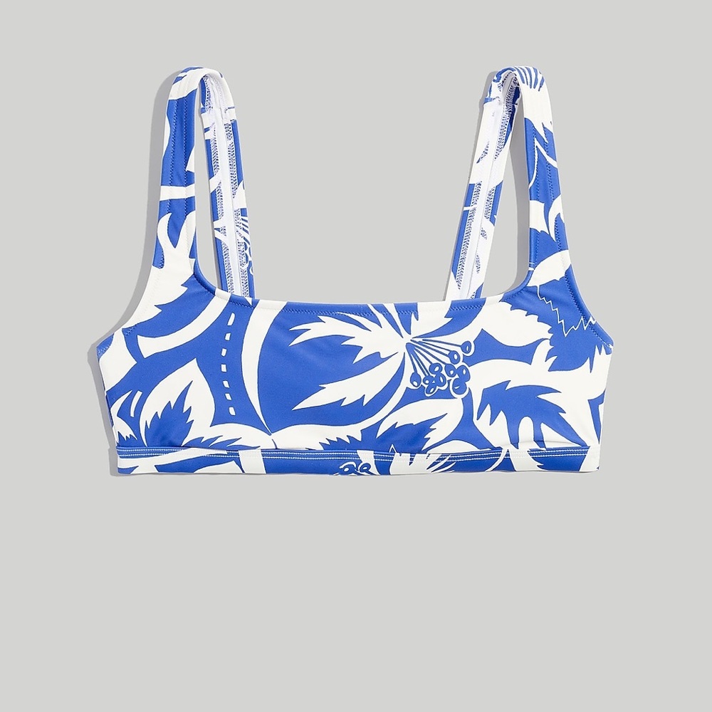 Madewell Second Wave Tropical Print Balconette Swim Bikini Top Sz XS,M NWT - Picture 4 of 13